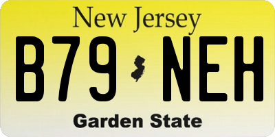 NJ license plate B79NEH
