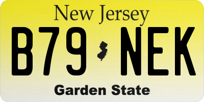 NJ license plate B79NEK