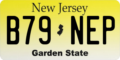 NJ license plate B79NEP