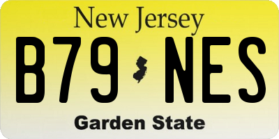 NJ license plate B79NES