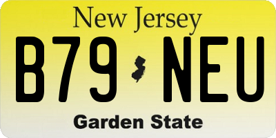 NJ license plate B79NEU