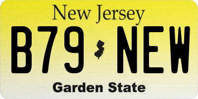NJ license plate B79NEW