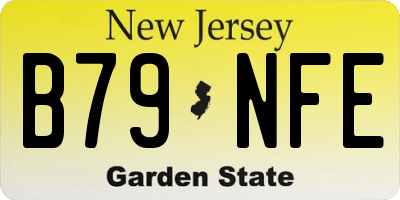 NJ license plate B79NFE