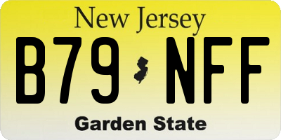 NJ license plate B79NFF