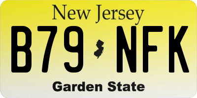 NJ license plate B79NFK