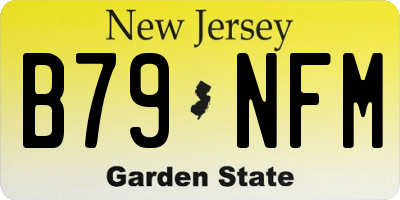 NJ license plate B79NFM