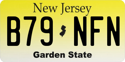 NJ license plate B79NFN