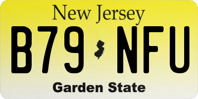 NJ license plate B79NFU