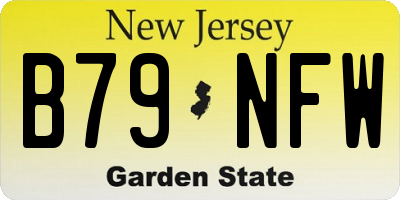 NJ license plate B79NFW