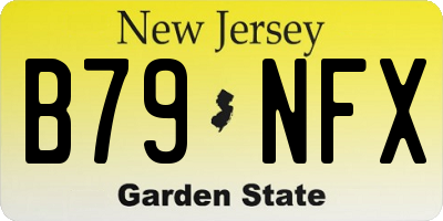 NJ license plate B79NFX