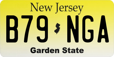NJ license plate B79NGA