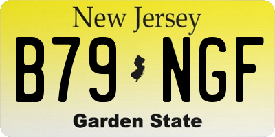 NJ license plate B79NGF