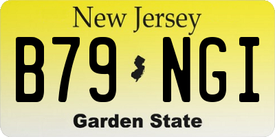 NJ license plate B79NGI