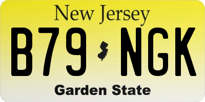 NJ license plate B79NGK