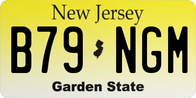NJ license plate B79NGM