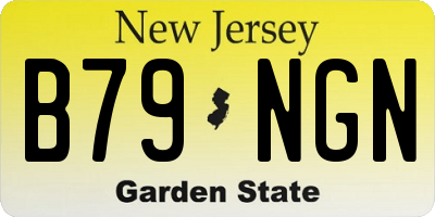 NJ license plate B79NGN