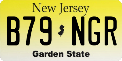 NJ license plate B79NGR