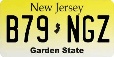 NJ license plate B79NGZ