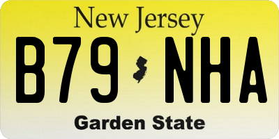 NJ license plate B79NHA