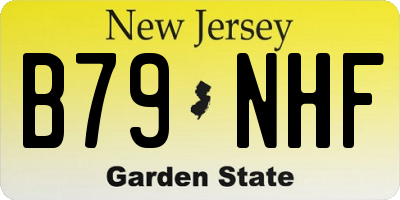 NJ license plate B79NHF
