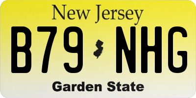 NJ license plate B79NHG