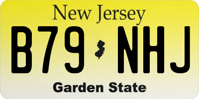 NJ license plate B79NHJ