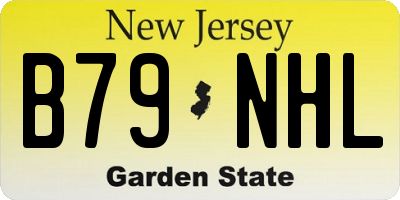 NJ license plate B79NHL