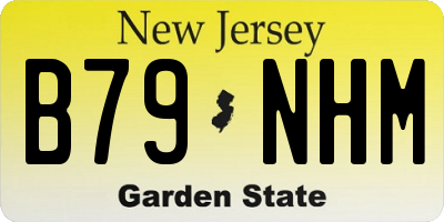 NJ license plate B79NHM