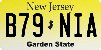 NJ license plate B79NIA