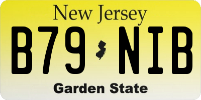 NJ license plate B79NIB