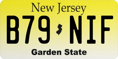 NJ license plate B79NIF