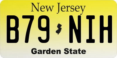NJ license plate B79NIH