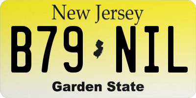 NJ license plate B79NIL