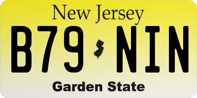NJ license plate B79NIN