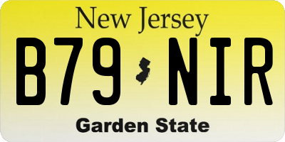 NJ license plate B79NIR