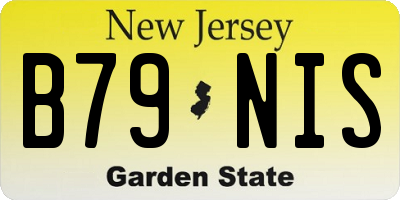 NJ license plate B79NIS