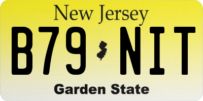 NJ license plate B79NIT
