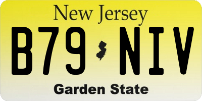 NJ license plate B79NIV