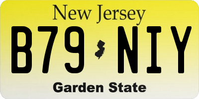 NJ license plate B79NIY