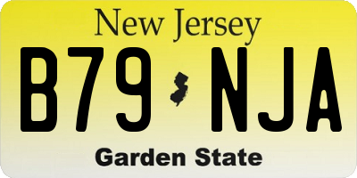 NJ license plate B79NJA