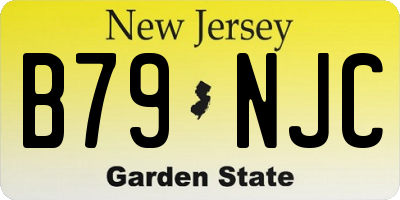 NJ license plate B79NJC