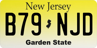 NJ license plate B79NJD