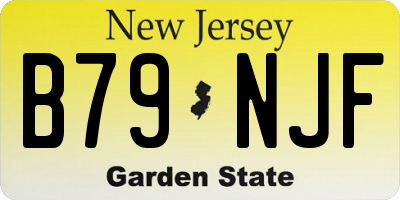 NJ license plate B79NJF