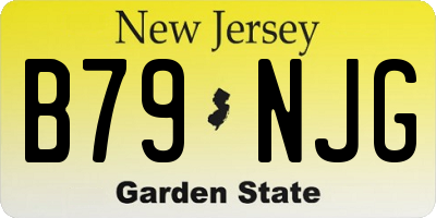 NJ license plate B79NJG