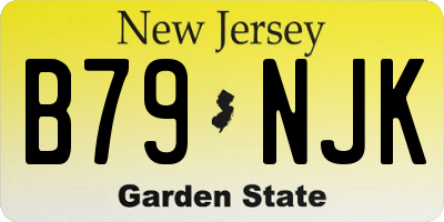 NJ license plate B79NJK