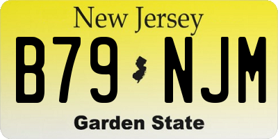 NJ license plate B79NJM