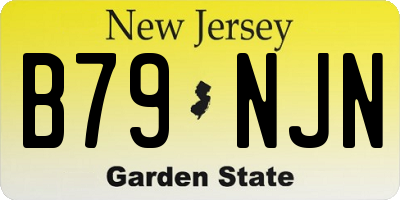 NJ license plate B79NJN