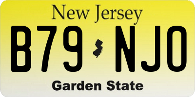 NJ license plate B79NJO