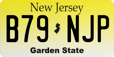 NJ license plate B79NJP