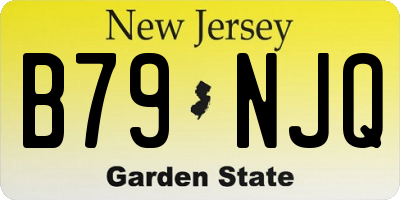 NJ license plate B79NJQ